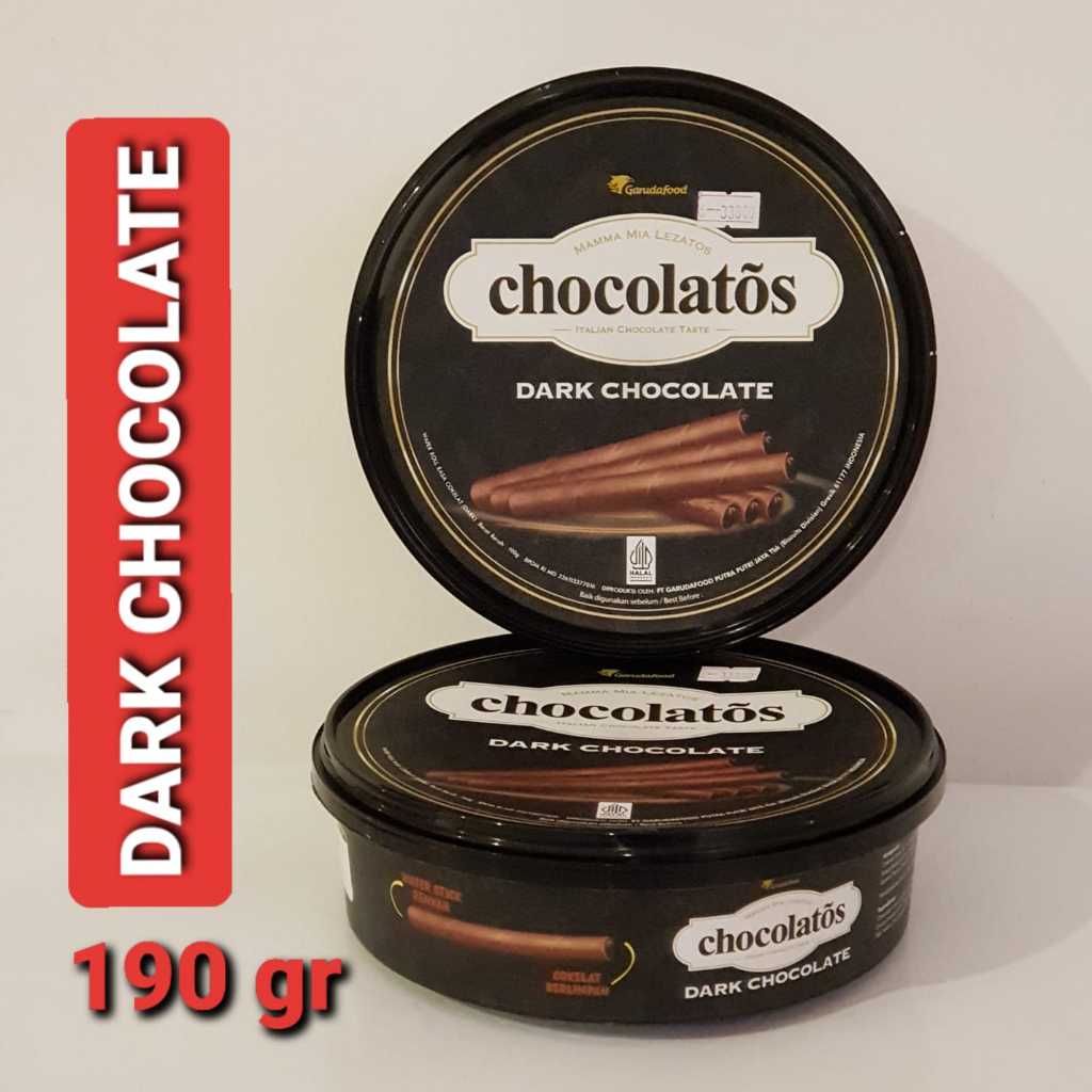 

CHOCOLATOS DARK CHOCOLATE 190 GR WAFER ROLL PREMIUM COKLAT BERLIMPAH