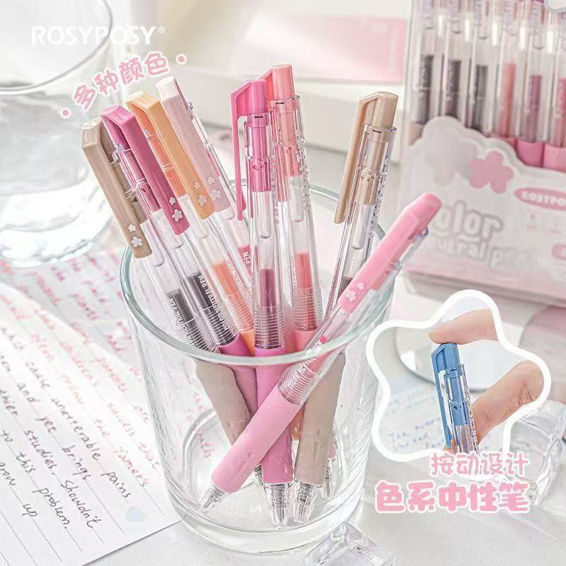 pulpen gel 8 warna aesthetic retractable pulpen warna warni gel pen pink pulpen 1 pack alat tulis