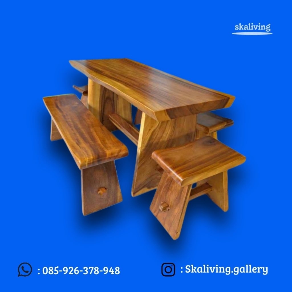 set meja makan kayu trembesi set meja makan minimalis kayu trembesi meja makan kayu minimalis meja m