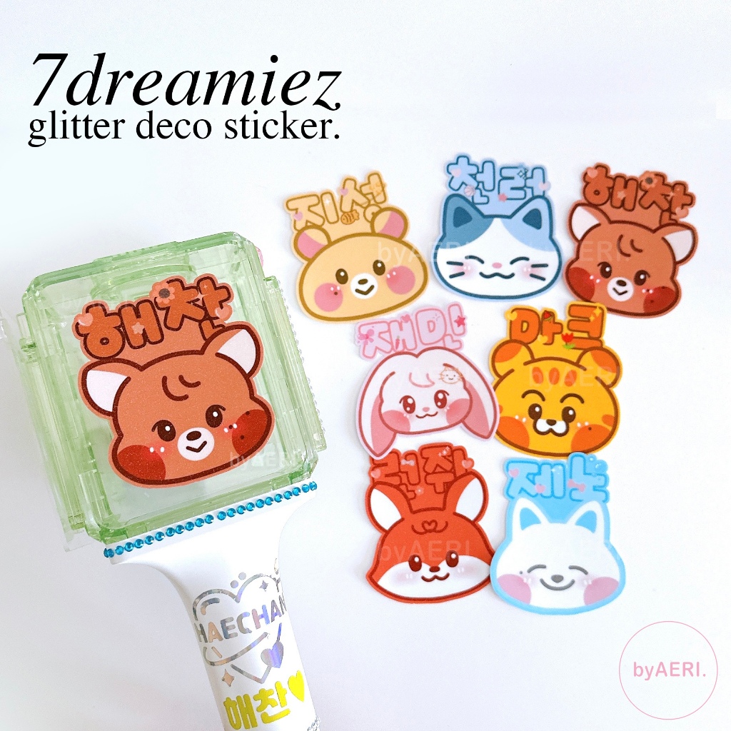 

STICKER GLITTER 7DREAMIEZ LIGHTSTICK DECO NCT DREAM (hiasan stiker waterproof neobong)