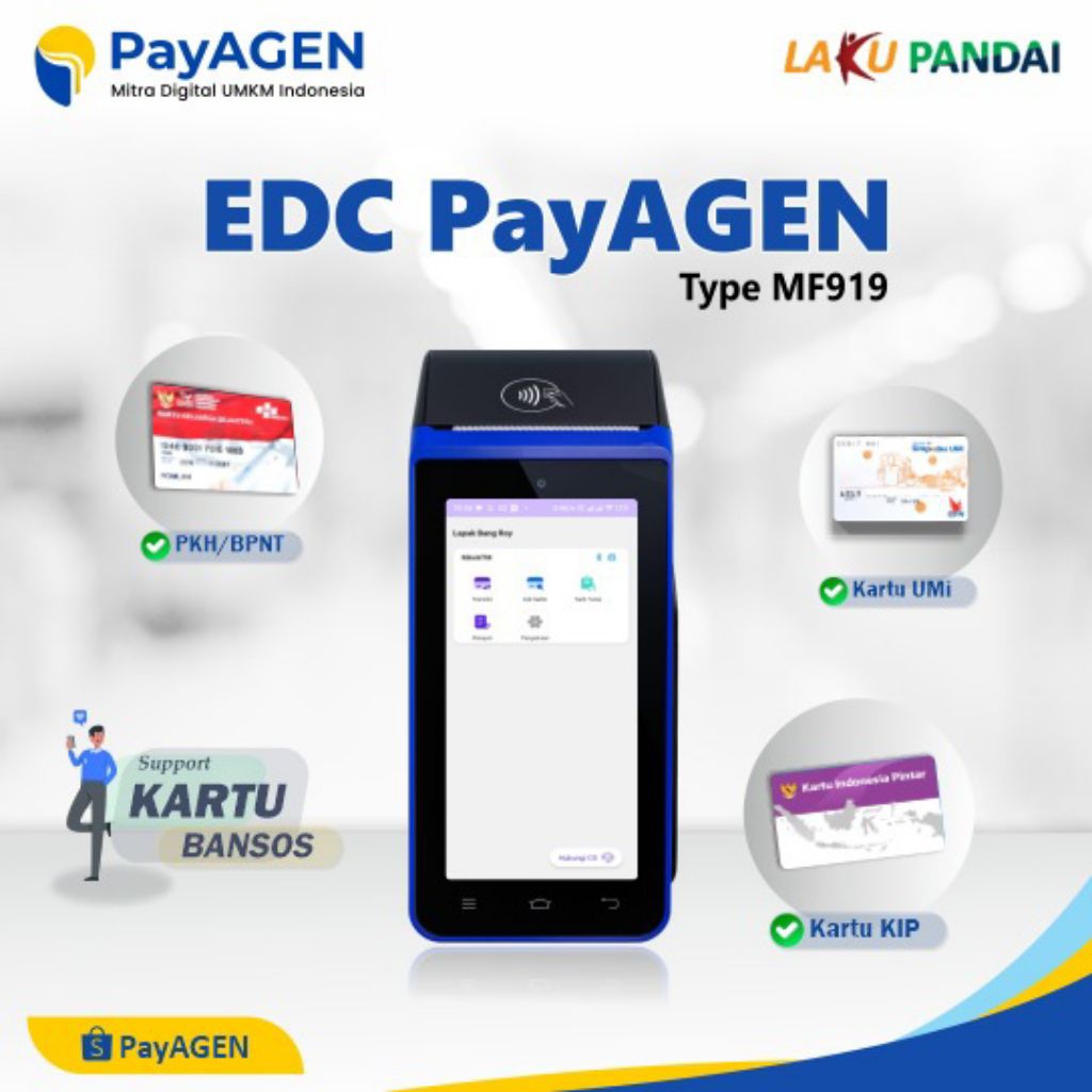EDC PayAGEN Type MF919 || Mini ATM PayAGEN || Paket Bisnis & Usaha Untuk UMKM