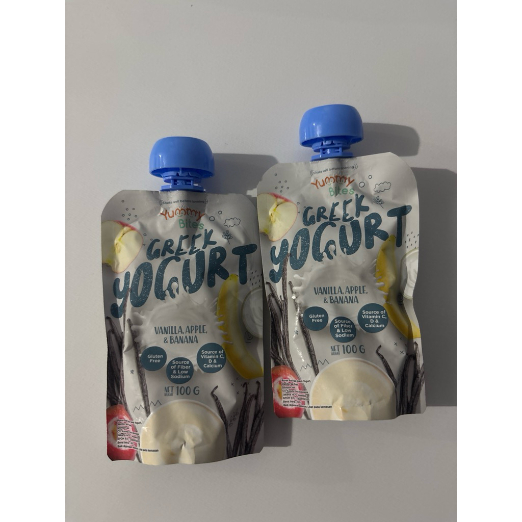 

Yummy bites greek yogurt vanilla apple banana