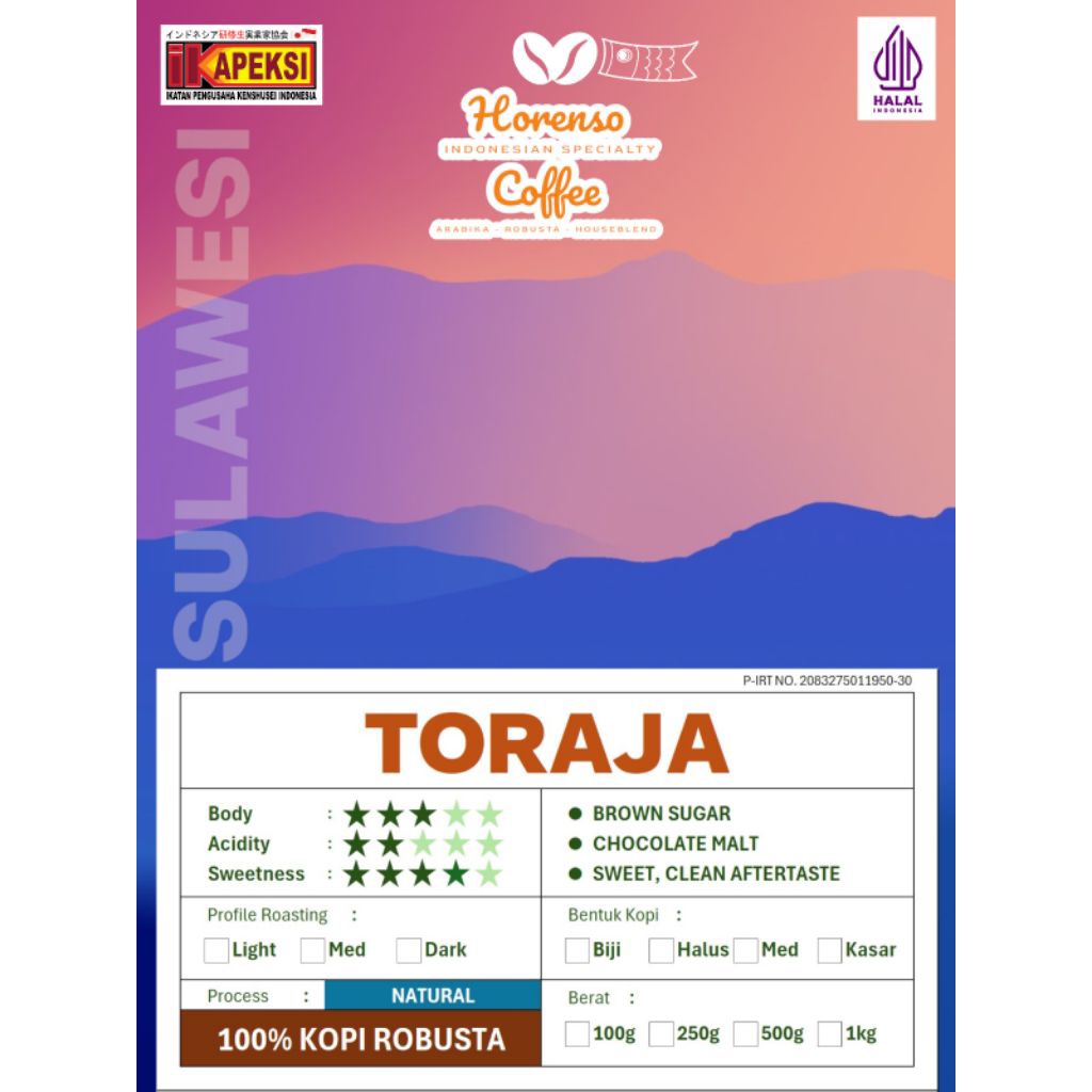 

Biji Kopi Arabica Toraja