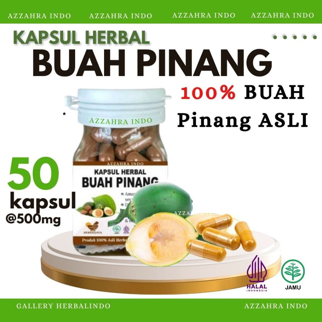 

Kapsul Buah Pinang Muda Murni Bubuk isi 50 Butir