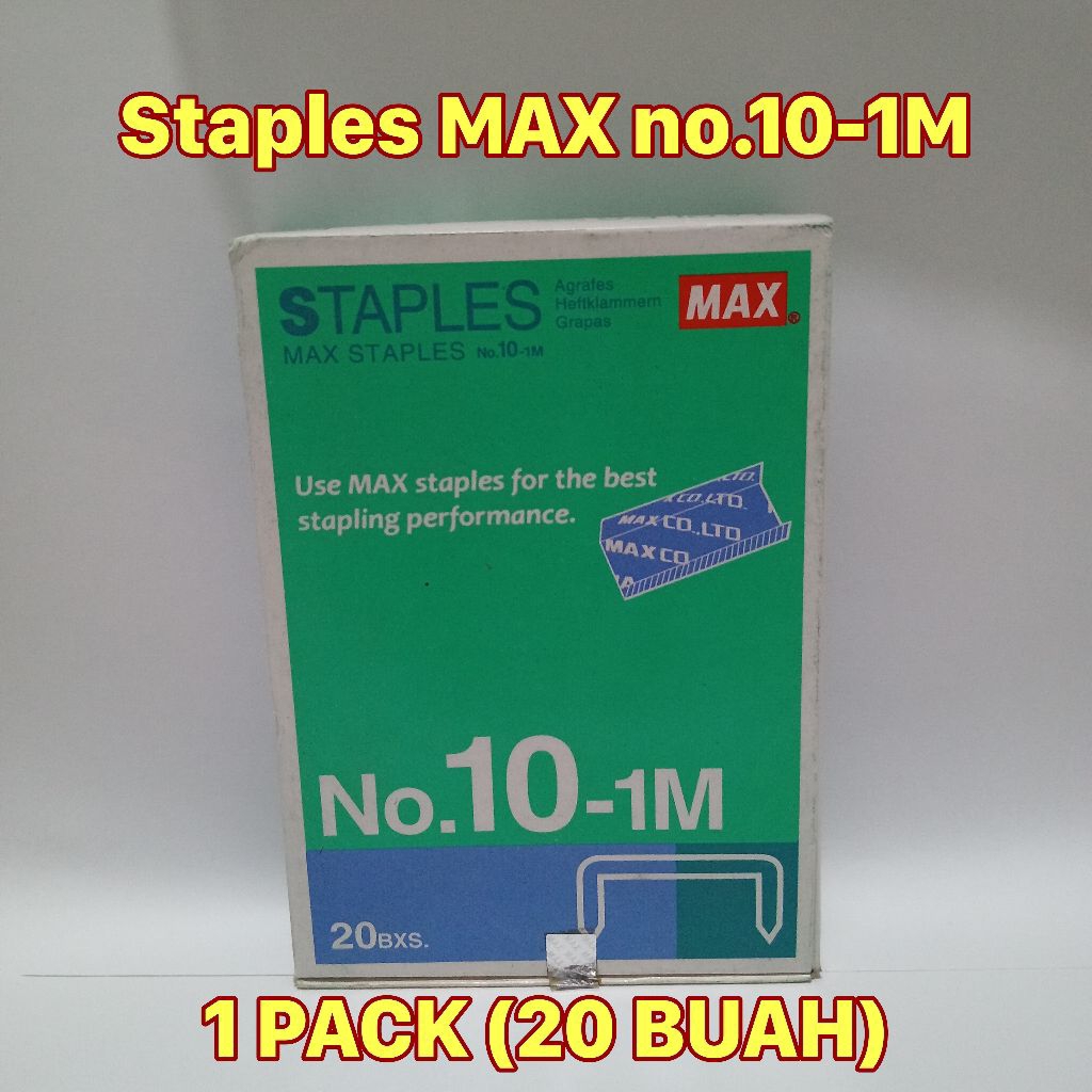 

Isi Stapler Staples Hecter MAX no.10-1M 1pack (20buah)