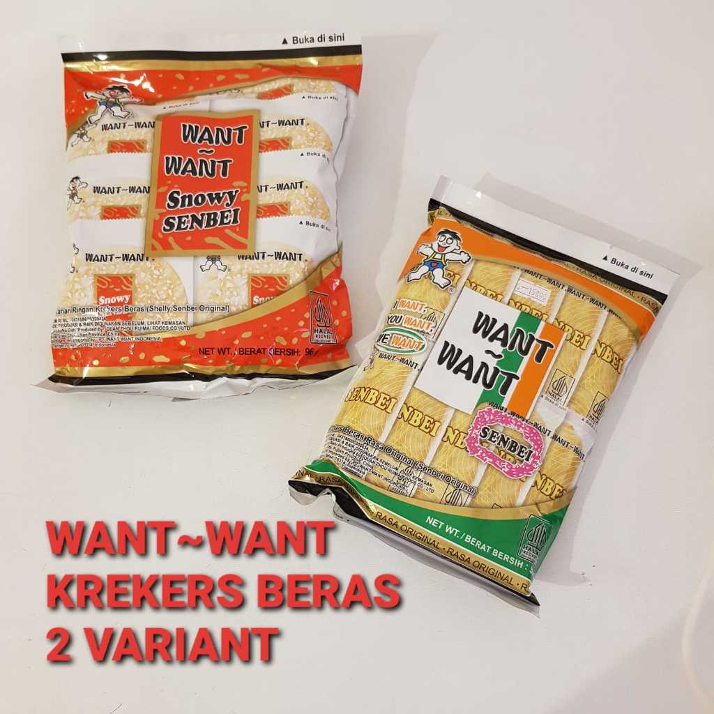 

WANT-WANT ALL VARIANT / WANT-WANT Snowy Senbei 96 gr & Original 56 gr