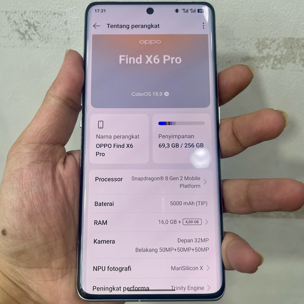 oppo find x6 pro inter 16 / 256 fullset original bea cukai