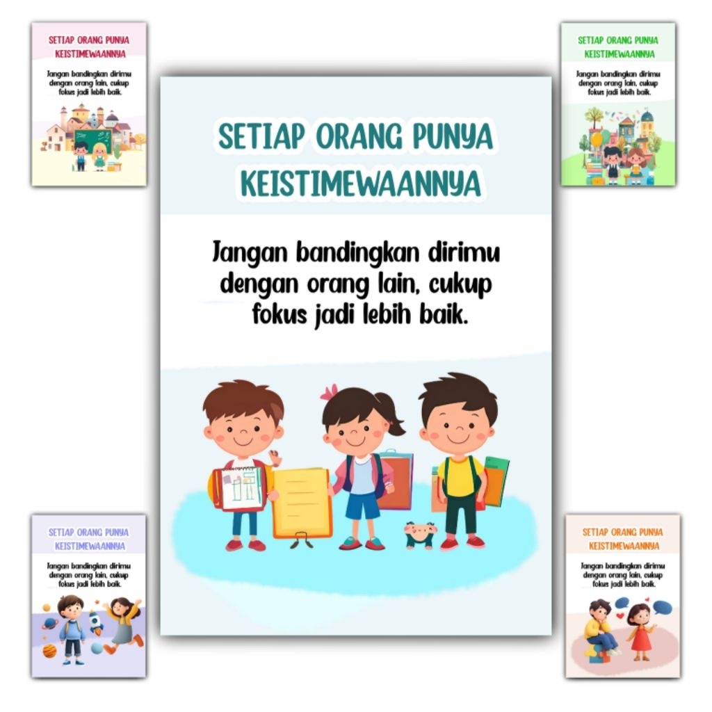 Hiasan dinding Quotes SETIAP ORANG PUNYA KEISTIMEWAANNYA Size 20x14 cm Poster dinding kata kata moti
