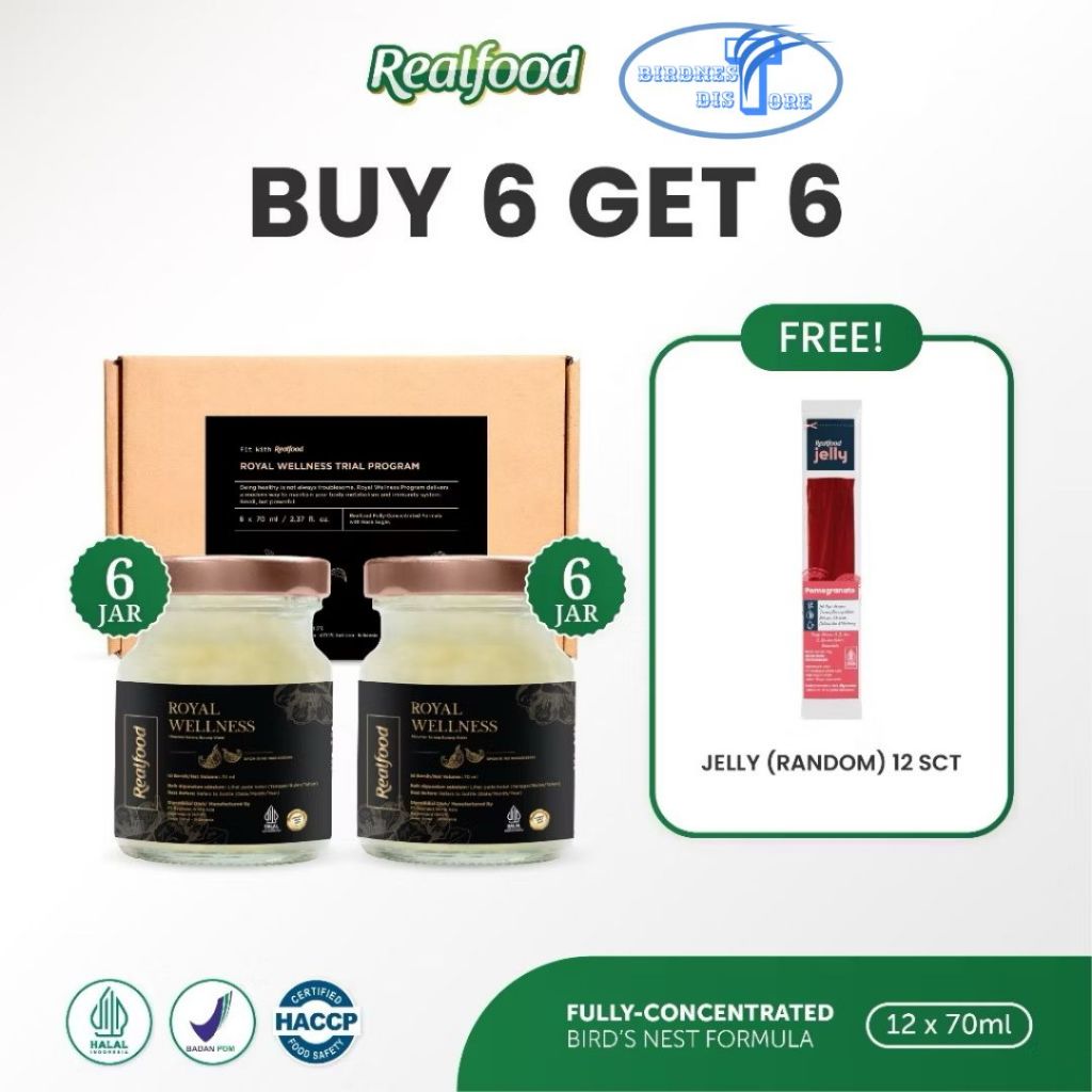 

Realfood Trial Royal Wellness 6 Jar Box Segel Trial - Minuman sarang walet