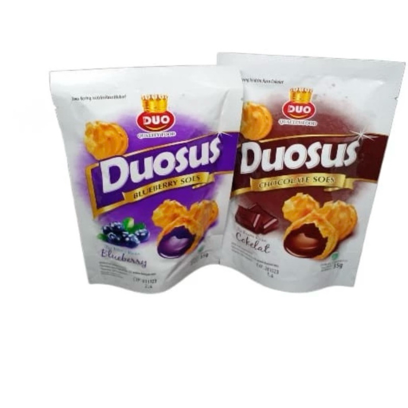 

Duosus Kue Soes Kering Cokelat / Blueberry / Vanilla 35 Gram