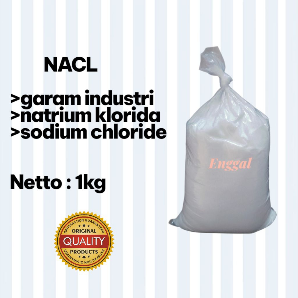 

NACL/garam industri/natrium chlorida/pengental sabun @1kg