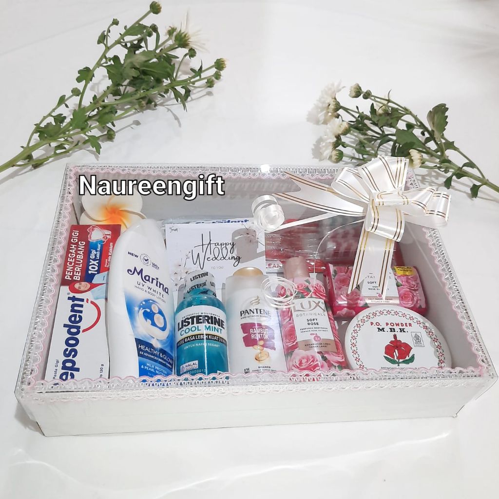 Paket Set Kecantikan Marina Blue Memutihkan, MBK Putih Anti Bau badan Best Seller & Peralatan Mandi 