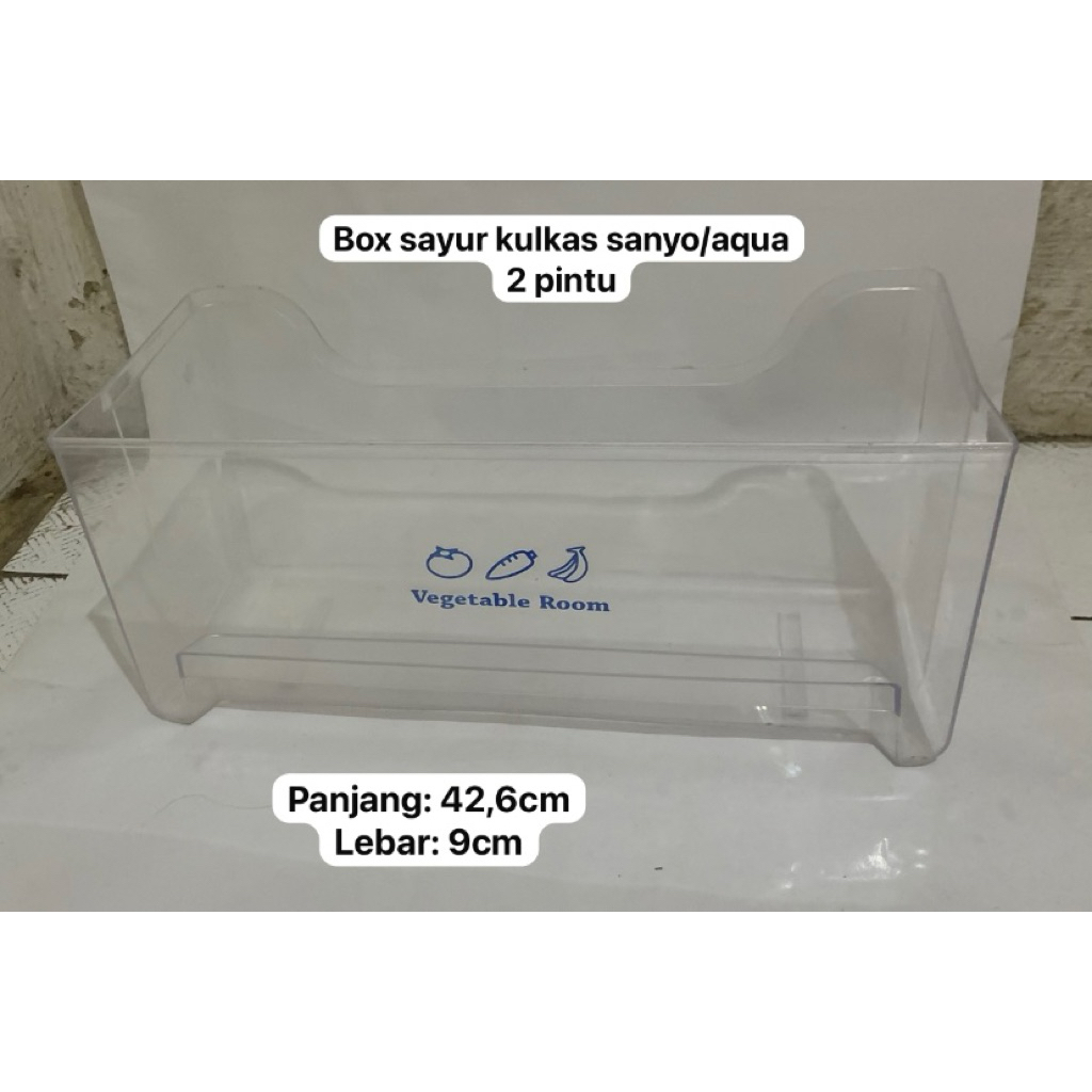 RAK BOX SAYUR KULKAS SANYO / AQUA 2 PINTU SECOND ORIGINAL | RAK BOX SAYUR SANYO AQUA TERMURAH