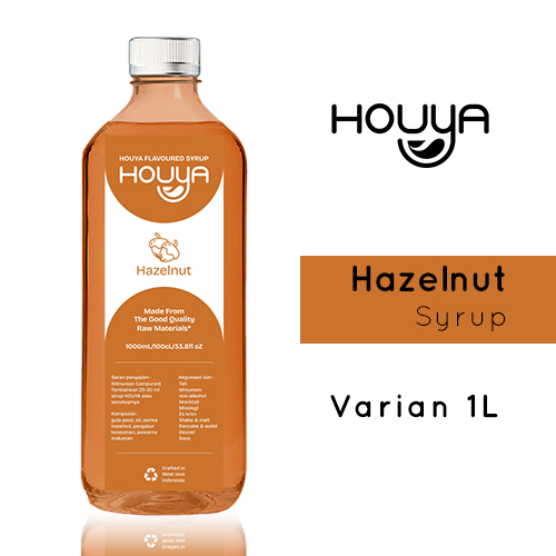 

Houya Hazelnut Syrup 1Liter - Sirup Rasa Hazelnut