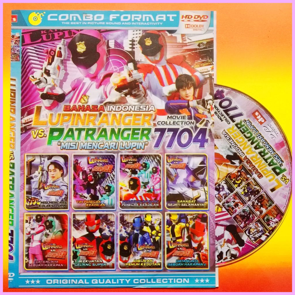 Kaset Film Kartun Anak Koleksi Power Ranger Lupinranger Vs Patranger Edisi Terlaris Bahasa Indonesia