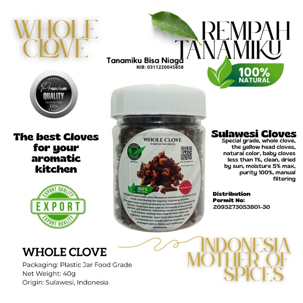 

Cengkeh Kering Sulawesi Kualitas Ekspor Cengkeh Utuh Dried Whole Clove