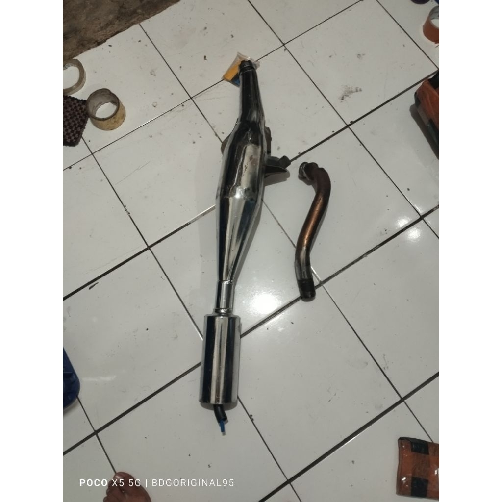 knalpot f1zr original standar pabrikan