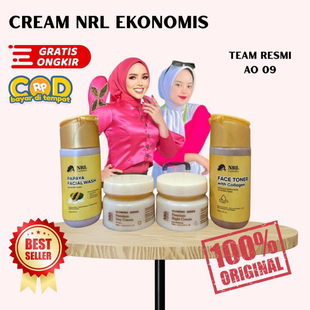 (BISA COD)NRL CREAM EKONOMIS VARIAN FLEK GLOWING ACNE ASLI ORIGINAL