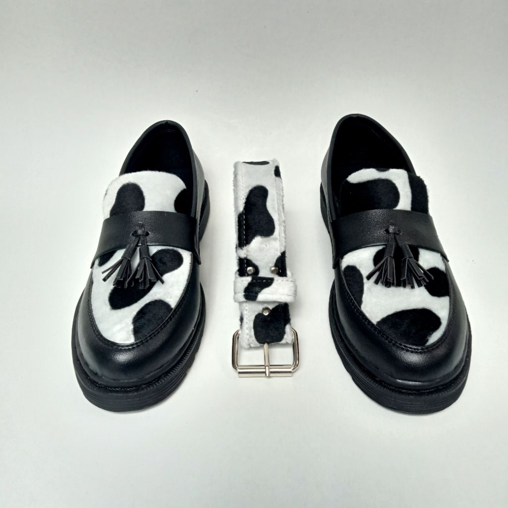 HADE LV WA 05 - Sepatu Loafer Leopard Pria Wanita Slip On Sepatu Modis ,Trendi Sepatu Kasual Bervari