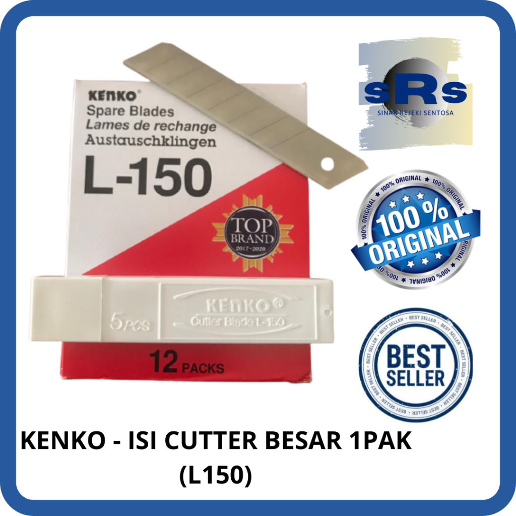 

KENKO - REFILL PISAU CUTTER BESAR/ISI CUTTER L150 UNTUK CUTTER L500