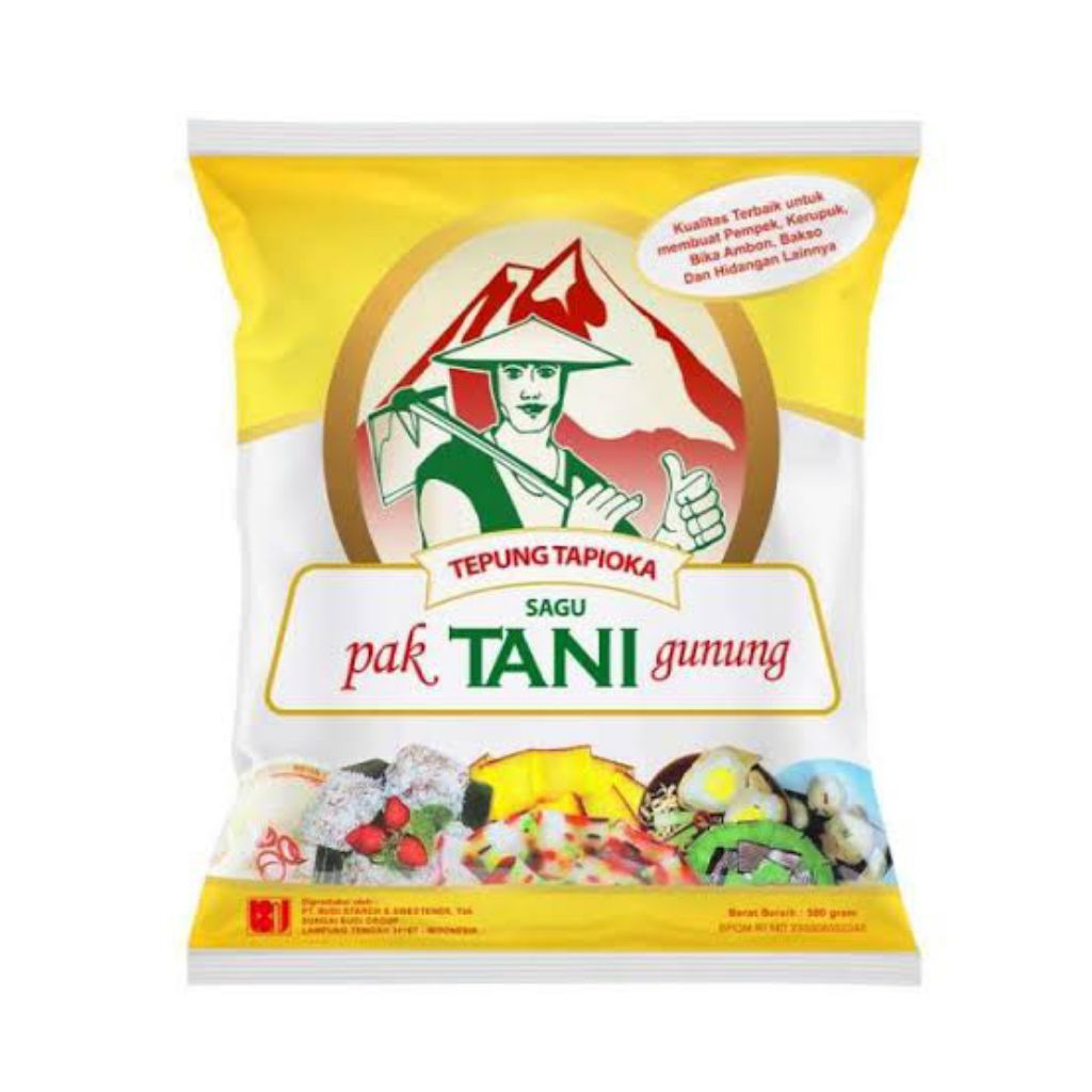 

Tepung Tapioka Cap Pak Tani Gunung 500gr