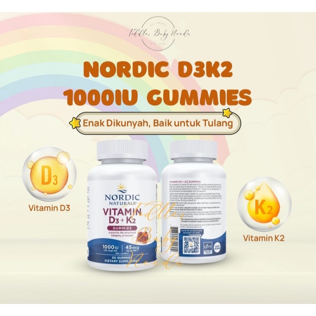 Nordic D3K2 1000iu Gummies