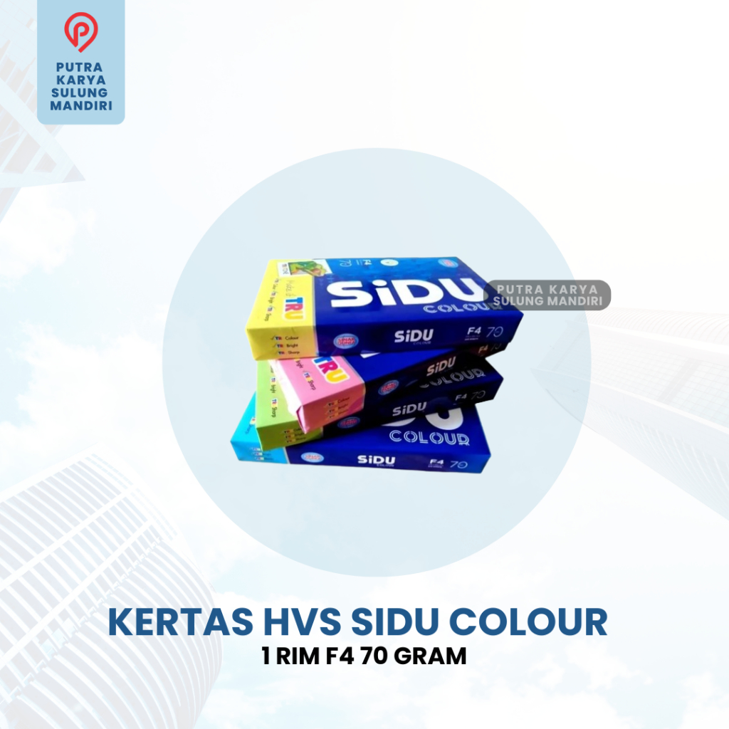 

1 RIM HVS BERWARNA SIDU A4 500 LEMBAR