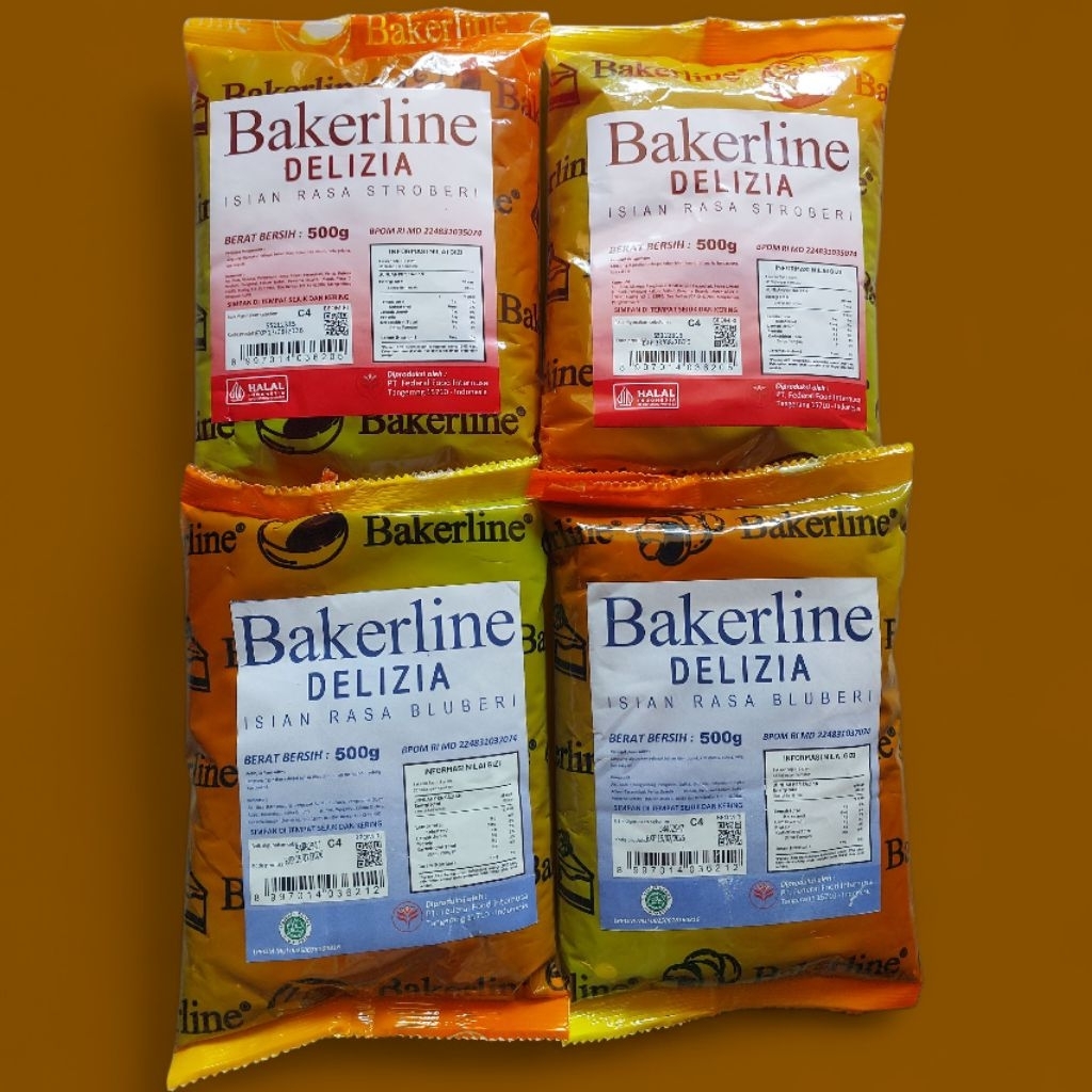 

selai bakerline elmer isian roti rasa stroberi bluberry 500gram