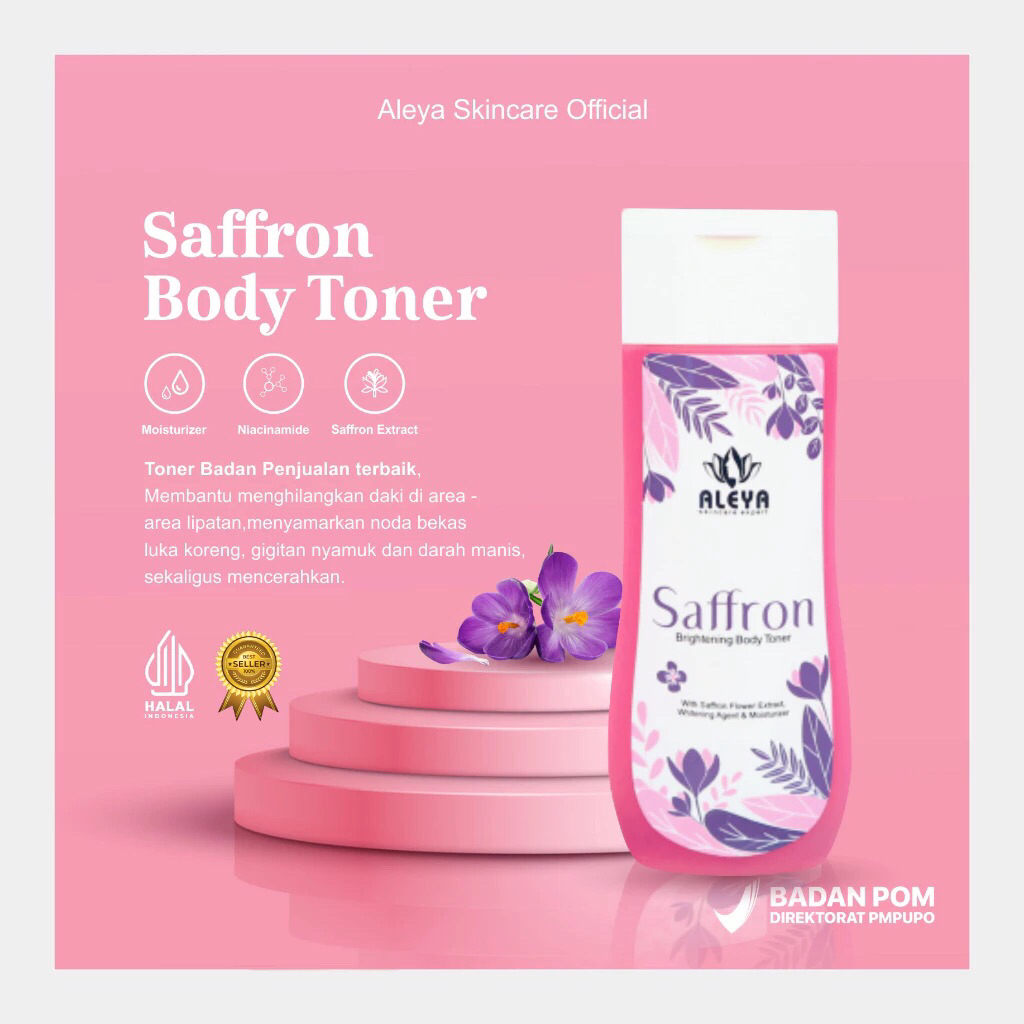 ALEYA SKINCARE - Toner Badan Saffron Brightening Plus Niacinamide Original Bpom 100ml