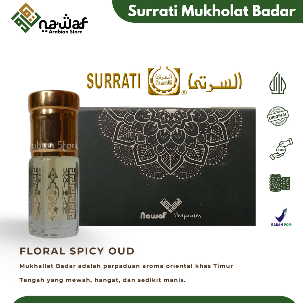 Parfum MURNI Mukhalat Madinah Mukholat Badr Dahbi Al Madinah NON ALCOHOL