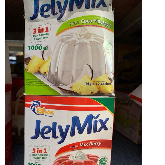 

Jelymix coco pineapple, mix berry 16g
