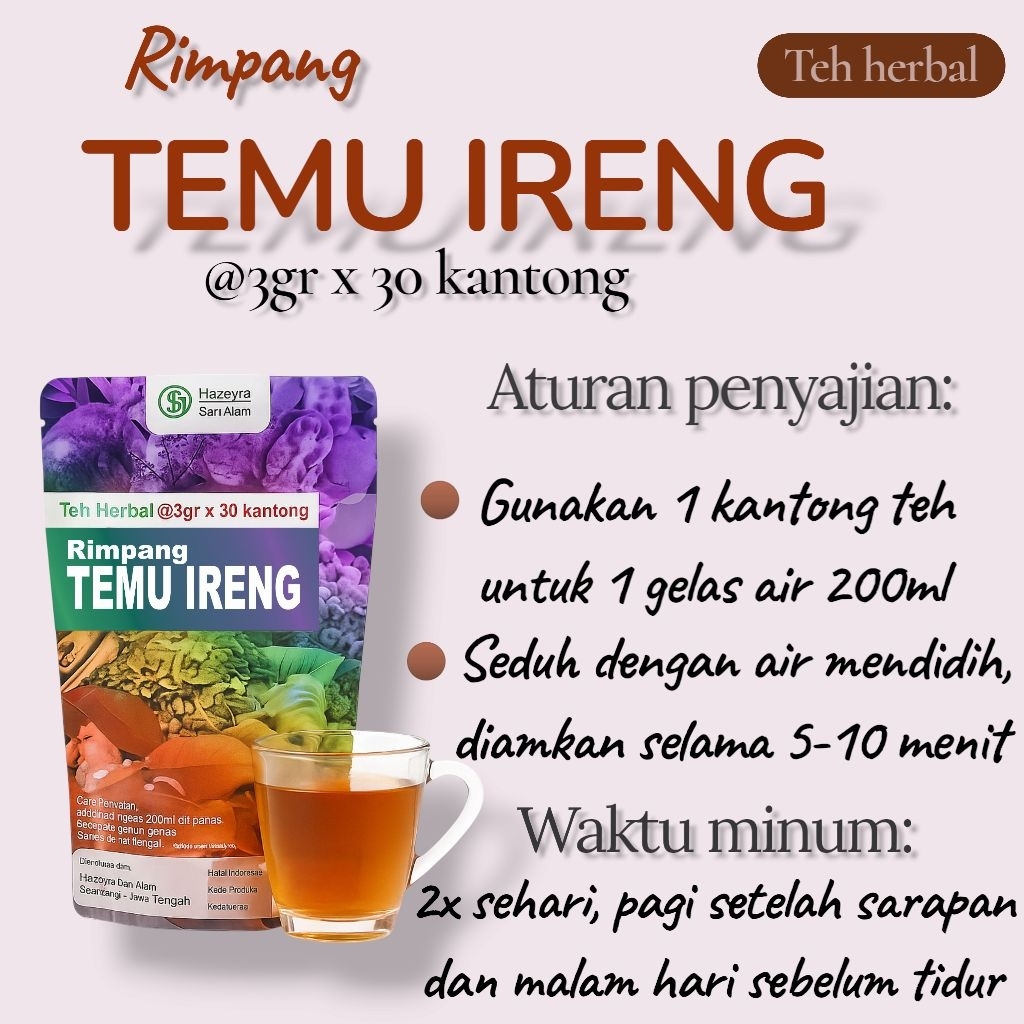 

Teh herbal rimpang temu ireng isi 30pcs