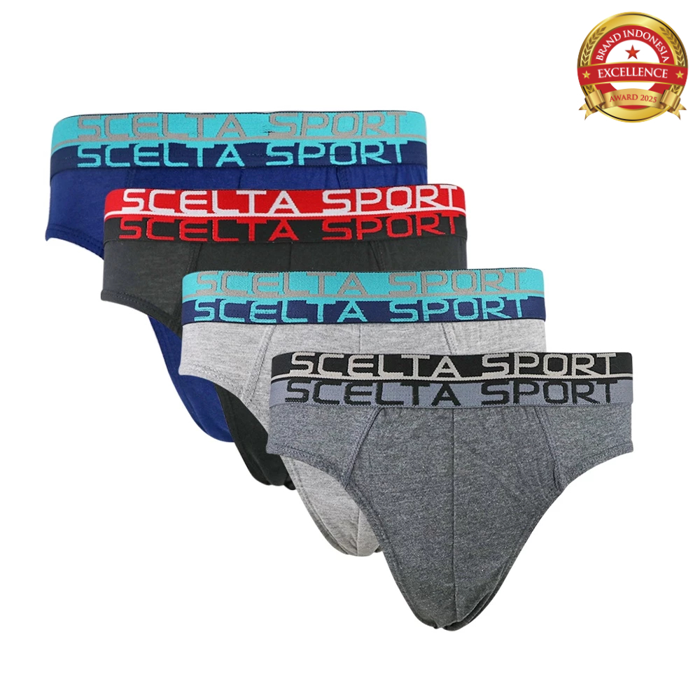 Scelta - 1Pcs Celana Dalam Pria Segitiga Karet Boxer Lebar Bahan Katun Sm 103