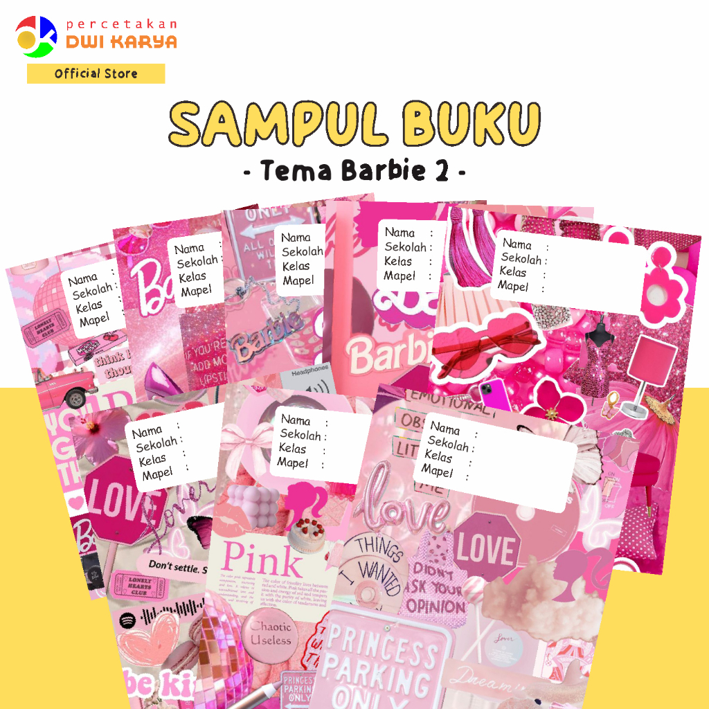 

Sampul Buku Tema Barbie (2) Uk 21x16 Cm Bisa Request Ukuran