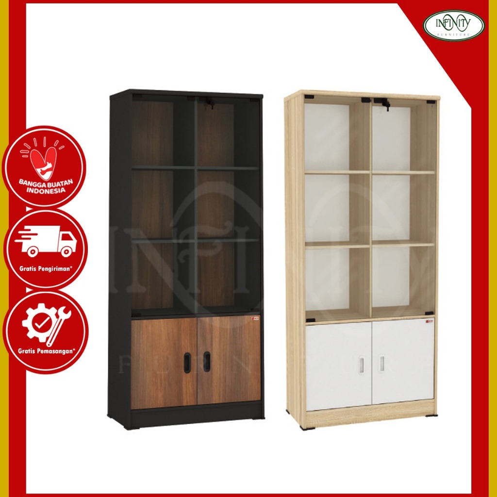 Lemari Rak Buku Serbaguna 2 Pintu GALAND SC 81G