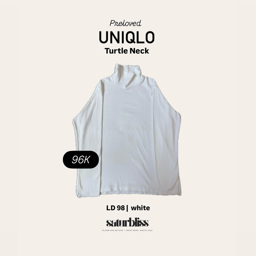 PRELOVED TURTLE NECK UNIQLO WHITE