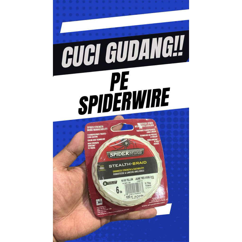 SALE CUCI GUDANG PE SPIDERWIRE STEALTH-BRAID MOSS GREEN 125YD