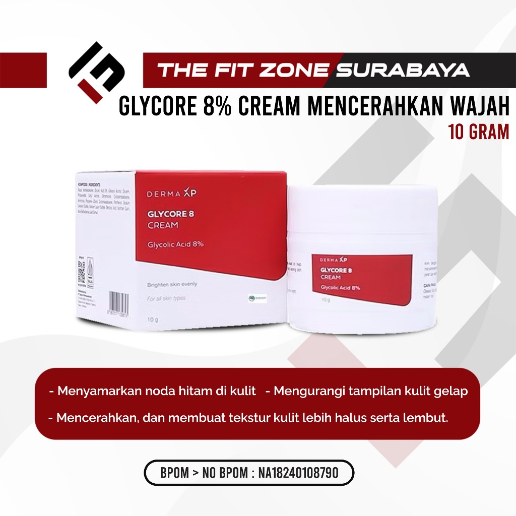 Derma Xp Glycore 8% Cream 10 Gram Krim Pencerah Wajah Menyamarkan Noda Hitam