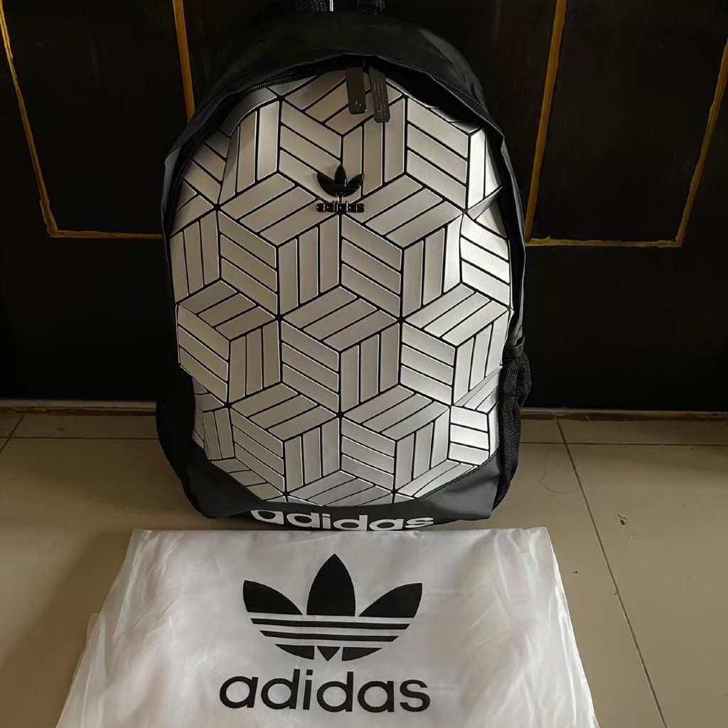 TAS RANSEL ADIDAS ISSEY MIYAKE NEW PATTERN ORIGINAL SILVER BACKPACK / TAS RANSEL PRIA WANITA / TAS R
