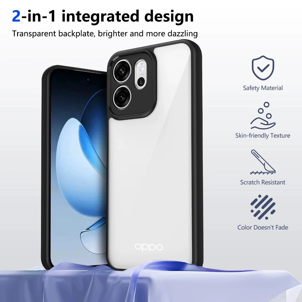 Case Oppo Reno 14 / Reno 14 Pro / Reno 14F Hardcase Clear Edge Backcase Casing Oppo Reno 14 Series