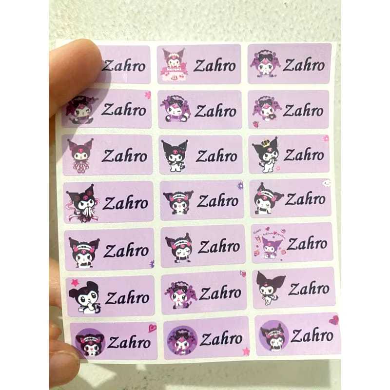 

Label Nama Anti Air Stiker Waterproof / Sticker Nama Kuromi Lucu Anak Sekolah