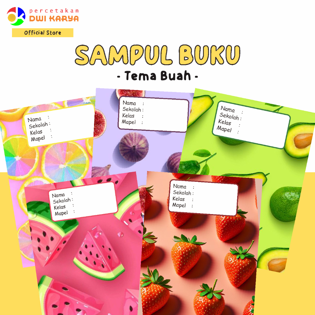 

Sampul Buku Tema Buah Uk 21x16 Cm Bisa Request Ukuran