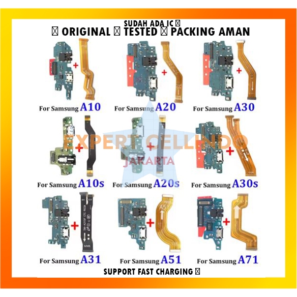 Flexibel Cas Usb + Pcb UIBoard + IC Fast Charging Samsung A10 A10s A20 A20s A21s A30 A30s A31 A50 A5