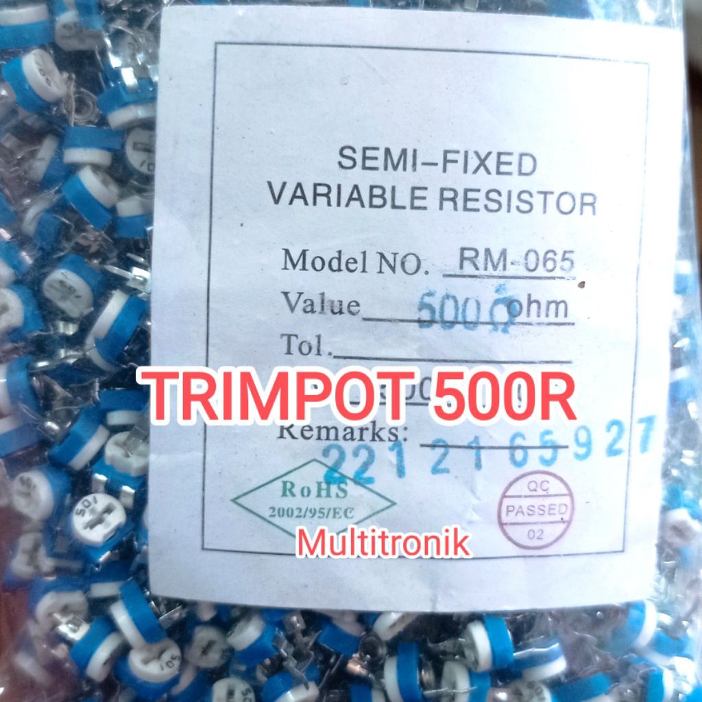 Trimpot 500R Trimpot biru 500 Ohm Trimpot 501