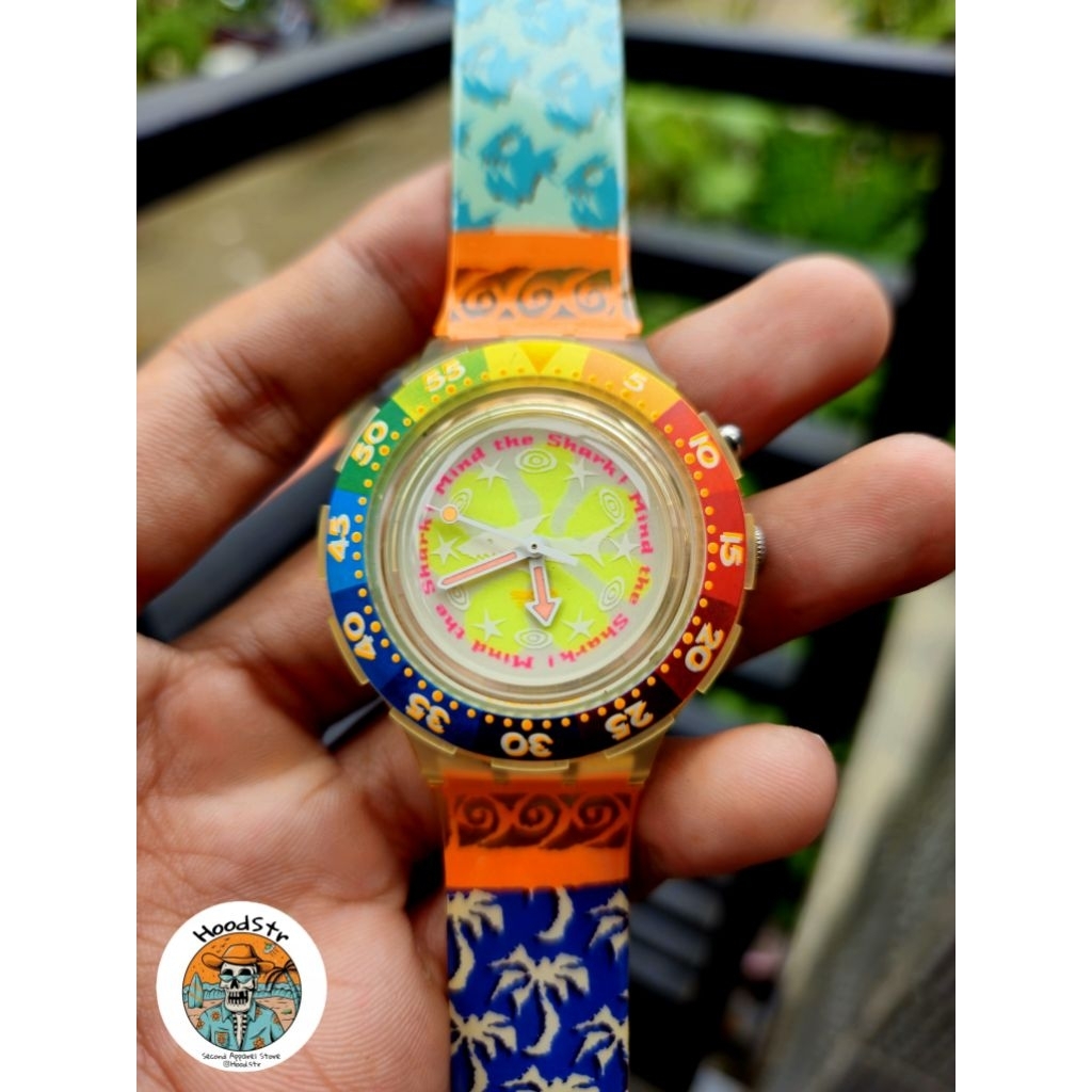 Jam Tangan Swatch Scuba 200 "Mind The Shark" - Bekas Original