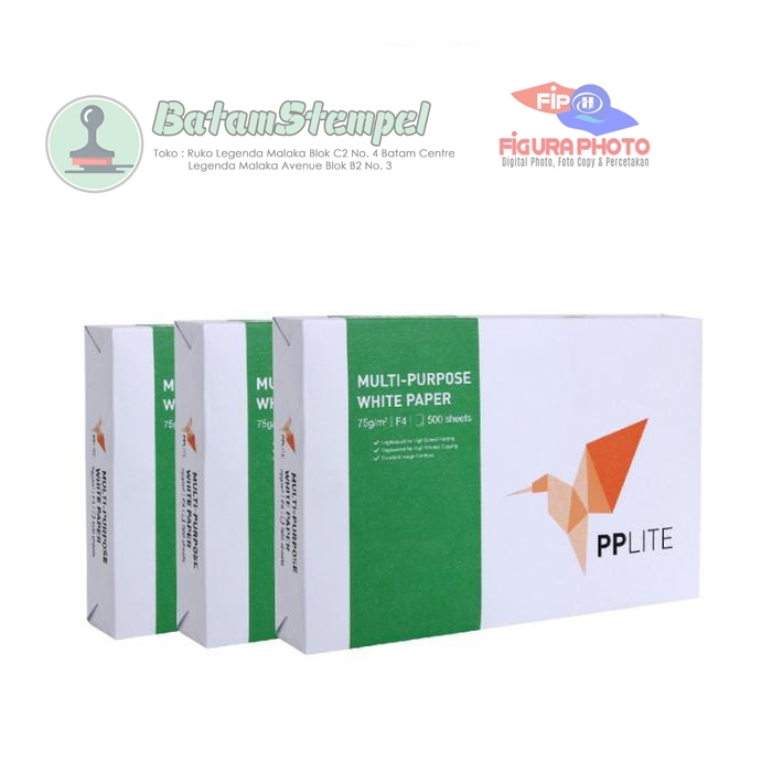 

KERTAS HVS A4 75 GR PAPER LITE/PP Lite A4 210x297mm 75Gsm, 2500sh (5x500sh)