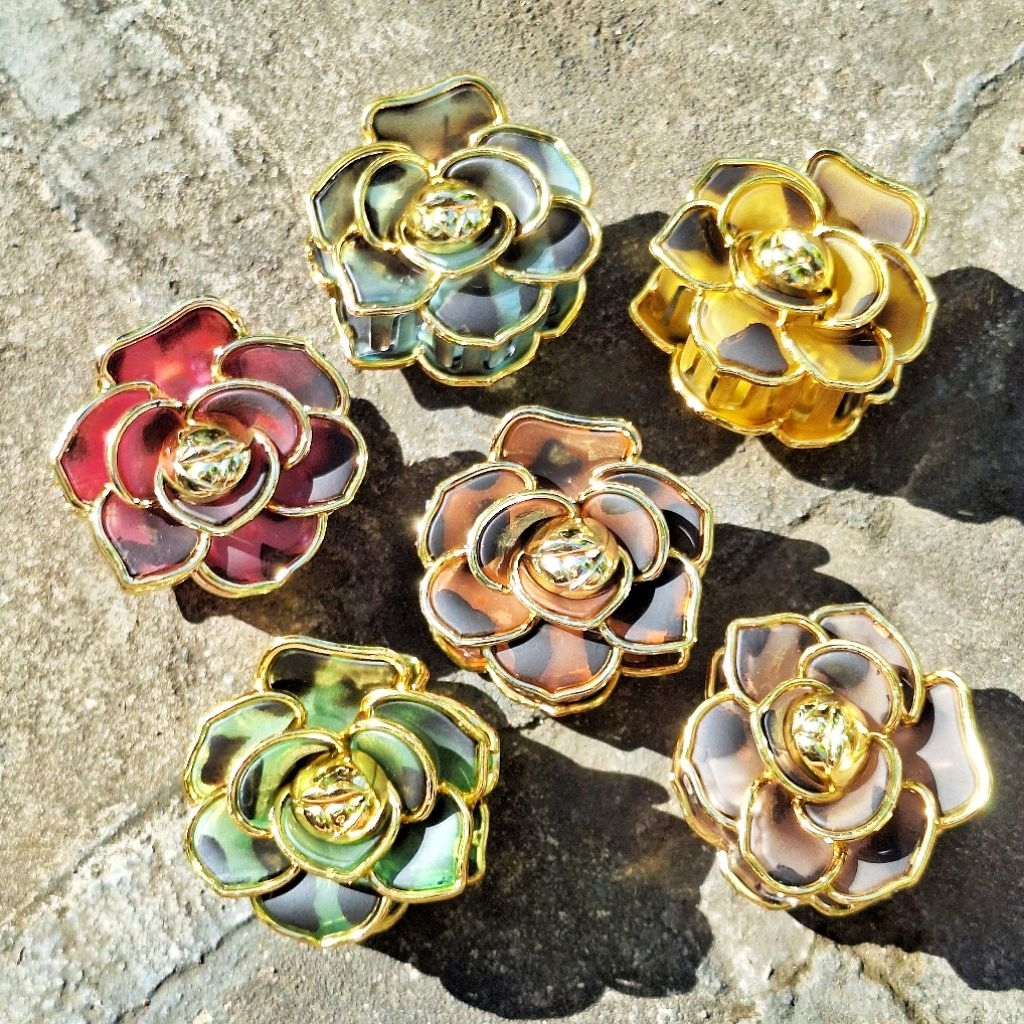 CRAFTDEWATA Jepit Mawar Jedai Rose Ice Series Jepit Rambut Khas Bali Wanita Hijab