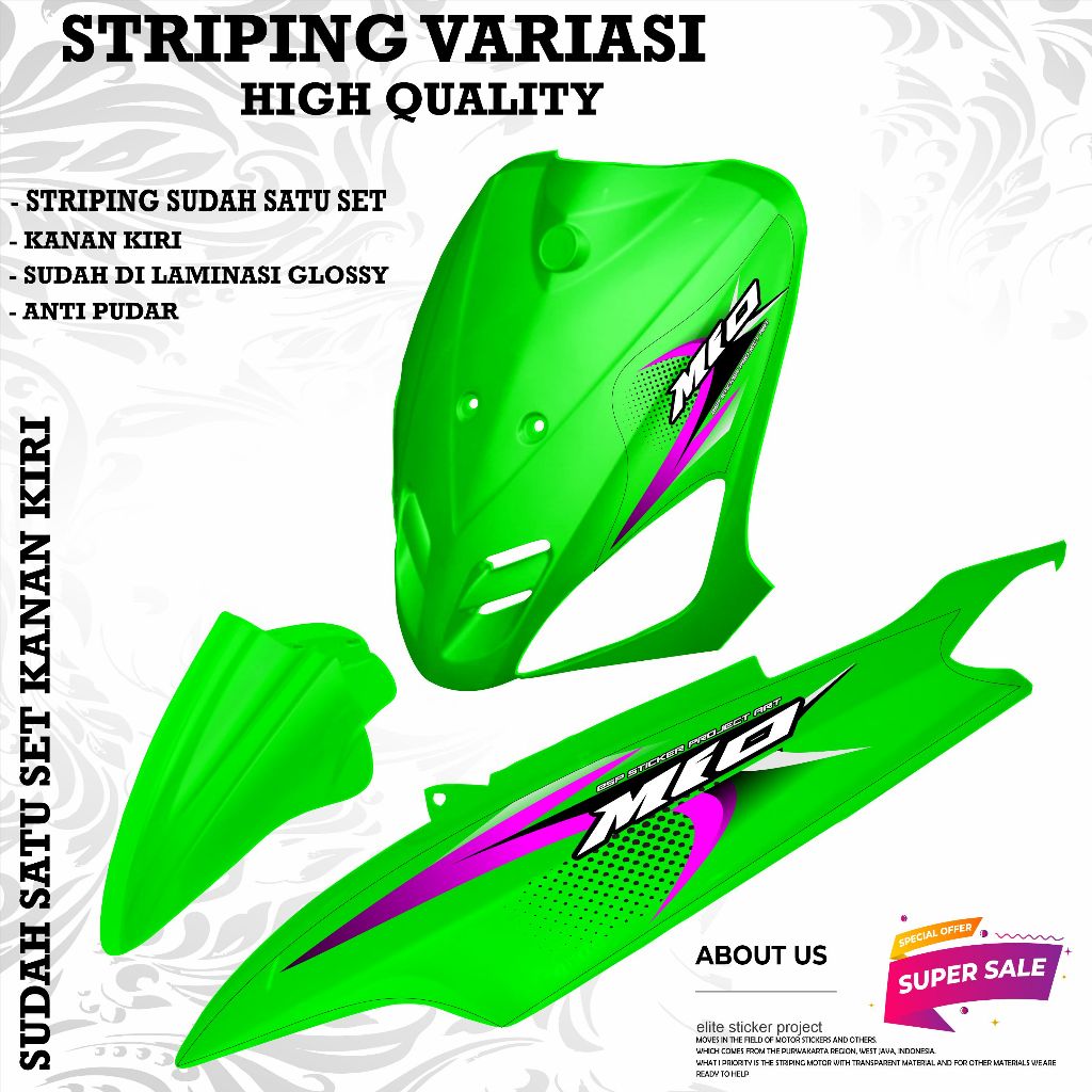 STRIPING VARIASI  YAMAHA MIO SPORTY / Striping Mio Sporty