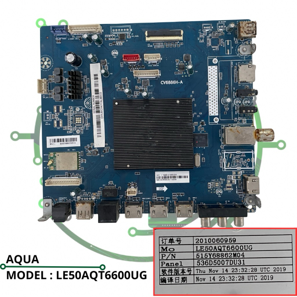 MB MB MAINBOARD MOTHERBOARD MESIN TV AQUA LE50AQT6600UG LE50AQT6600 50AQT6600UG 50AQT6600