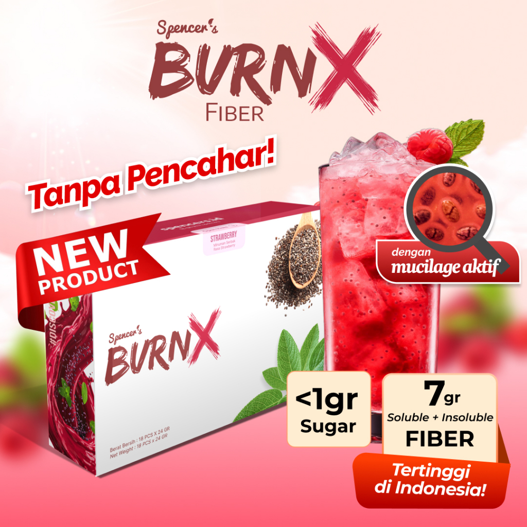 

Spencer's BurnX Fiber - Minuman Fiber Asli dengan Mucilage Chia Seeds